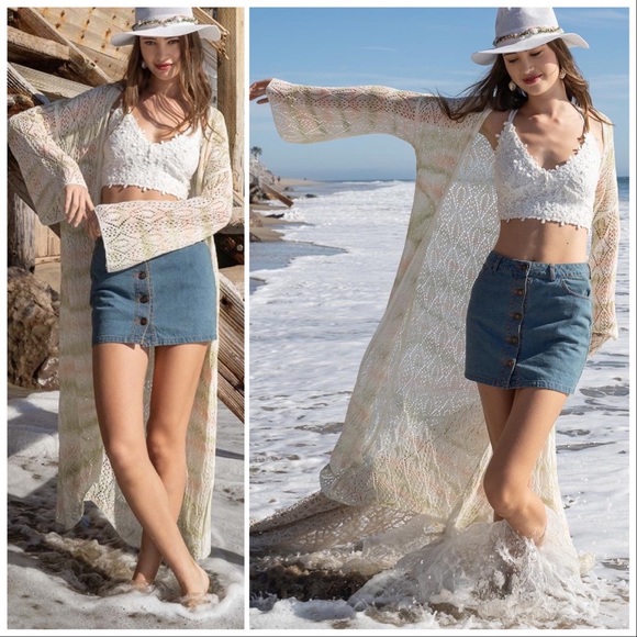 POL Waves of Color Beach Side Duster Cardigan - Picture 10 of 15